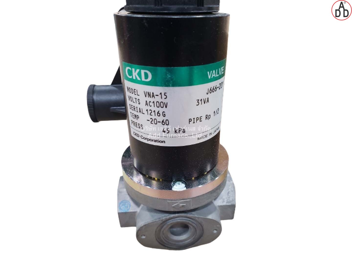 CKD MODEL VNA-15 AC100V - บริษัท เอดีดี เฟอร์เนส จำกัด